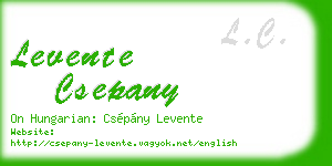 levente csepany business card